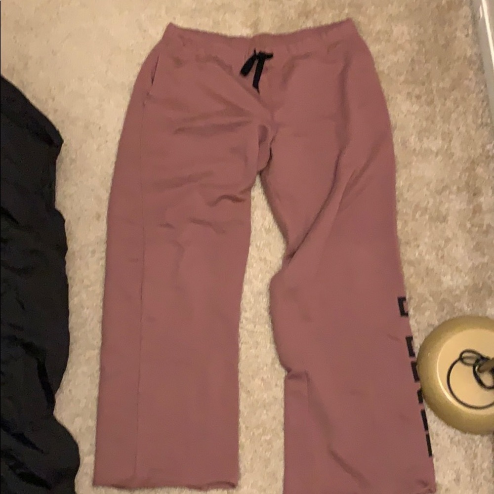 Pink dark purple/pink boyfriend pants
